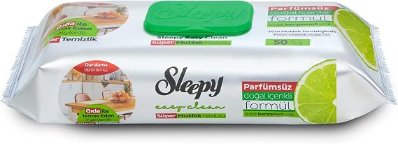 Sleepy Easy Clean Super Surface Cleaning Kitchen Towel & Wipes Bergamot Oily 50 Leaves