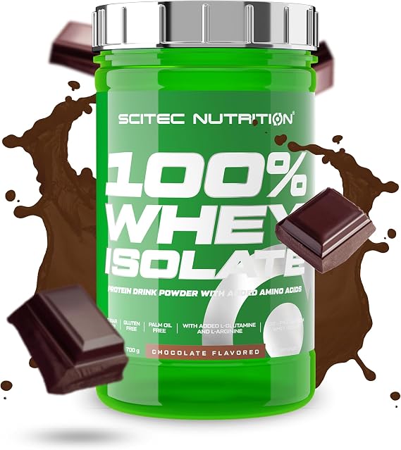Scitec Nutrition 100% Whey Isolate – Pure Protein Power with BCAAs – Glutamine & Arginine – Sugar & Gluten Free Formula, 700 g, Chocolate