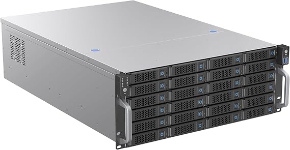 Rosewill 4U Rackmount Server Chassis | Supports up to 24 3.5" 12Gbps Hot Swap | E-ATX Compatible | 3X 120x38mm PWM Fan | RSV-H424