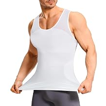 Nebility Mens Compression Vest Slimming Tummy Control Body Shaper Seamless Shapewear Workout Waist Trainer Tank Tops