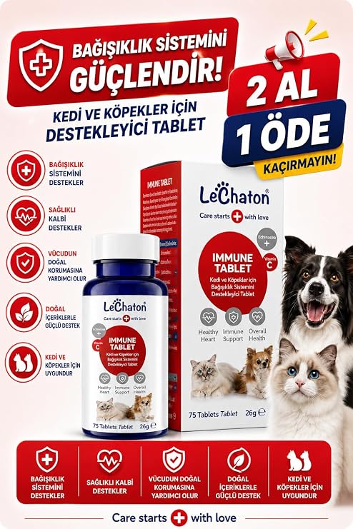 Kedi Ve Köpekler Için Bağışıklık Güçlendirici Destekleyici Tablet 75 Tablet