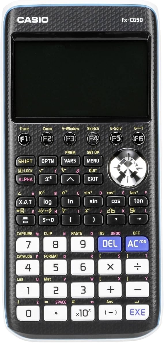 Casio FX-CG50 Graphing Calculator with High Resolution Color Display Cardboard Packaging