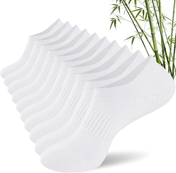 SockWaddles Unisex Seamless Bamboo No Show Trainer Socks, 5 Pairs