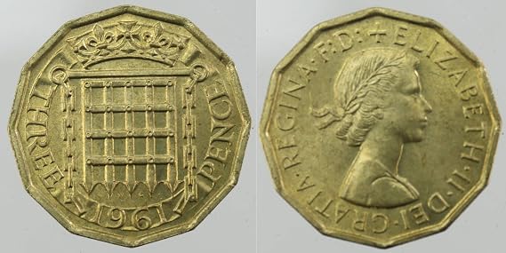 1961 British Uncirculated Threepence Pre Decimal Coin