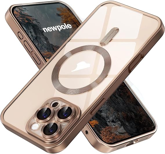 NewPole iPhone 16 Pro Max için MagSafe ile Uyumlu Kılıf Kroin Darbelere Dayanıklı Sararma Karşıtı Lens Koruyuculu Güçlü Manyetik Tutuş Apple iPhone 16 Pro Max için MagSafe ile Uyumlu Kılıf