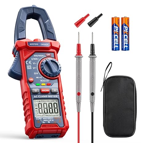 AstroAI Clamp Amperimetric, Professional Digital Multimeter TRMS NCV
