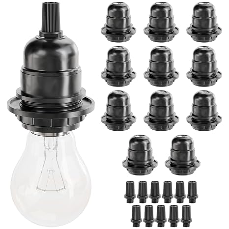 greate E27 socket black with umbrella carrier ring and thread