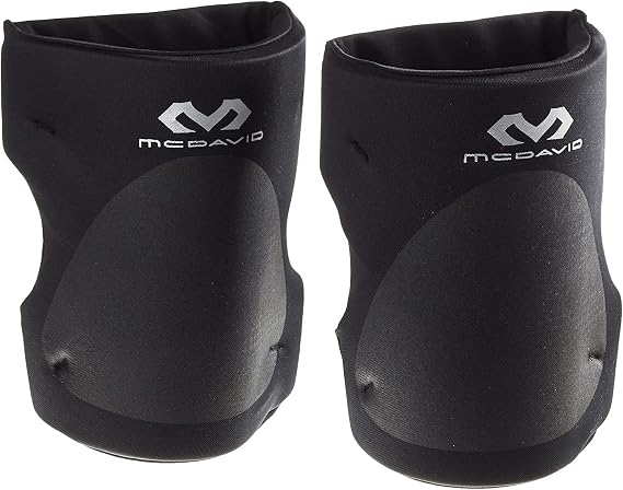 McDavid Knee Pad Set with Open Back for Greater Freedom of Movement - for Men and Women - Black M (35-38 cm)