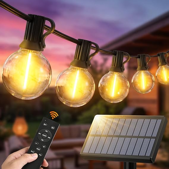Solar String Lights Outdoor Garden - 15M 50FT Outdoor Solar String Light [Energy Class E]