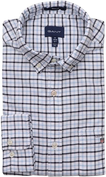GANT Regular Fit Shirt Long Sleeve Buttoned White