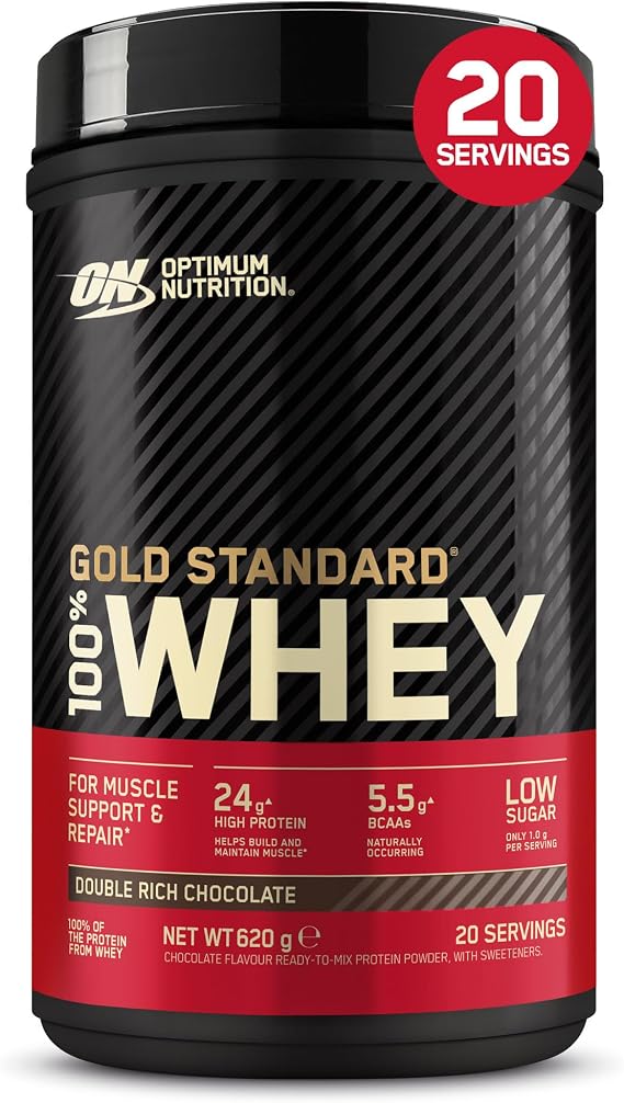 Optimum Nutrition Gold Standard 100% Whey Protein Powder, 620g