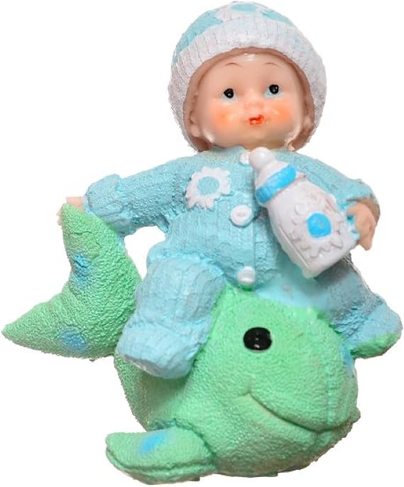 Buffer BB2038ADK1005 Decotown Hediyelik Sevimli Mavi Bebek Biblo Polyester Süs Eşyası