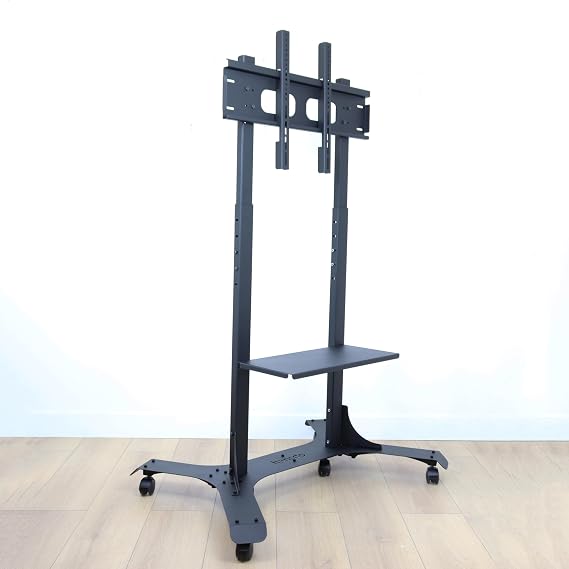 TV Standı – Tekerli TV Askısı – Hareketli Televizyon Standı – 32″ – 65″ Televizyon İle Uyumlu – Metal – Siyah – STVS1