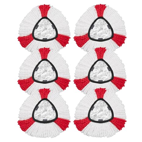 (6 Pack) Mop Head Replacement Compatible with Vileda Turbo
