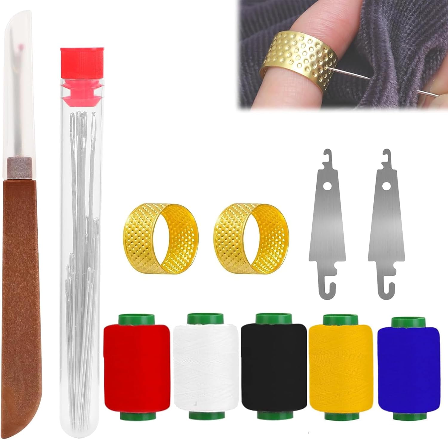 36PCS Sewing Tool Set, Stainless Steel Sewing Needles and Thread Kit, Multi-Purpose Needle and Thread Kit,Portable Needle and Thread Kit for DIY, Home Sewing, Craft Projects,Sewing Kit Gifts for Women