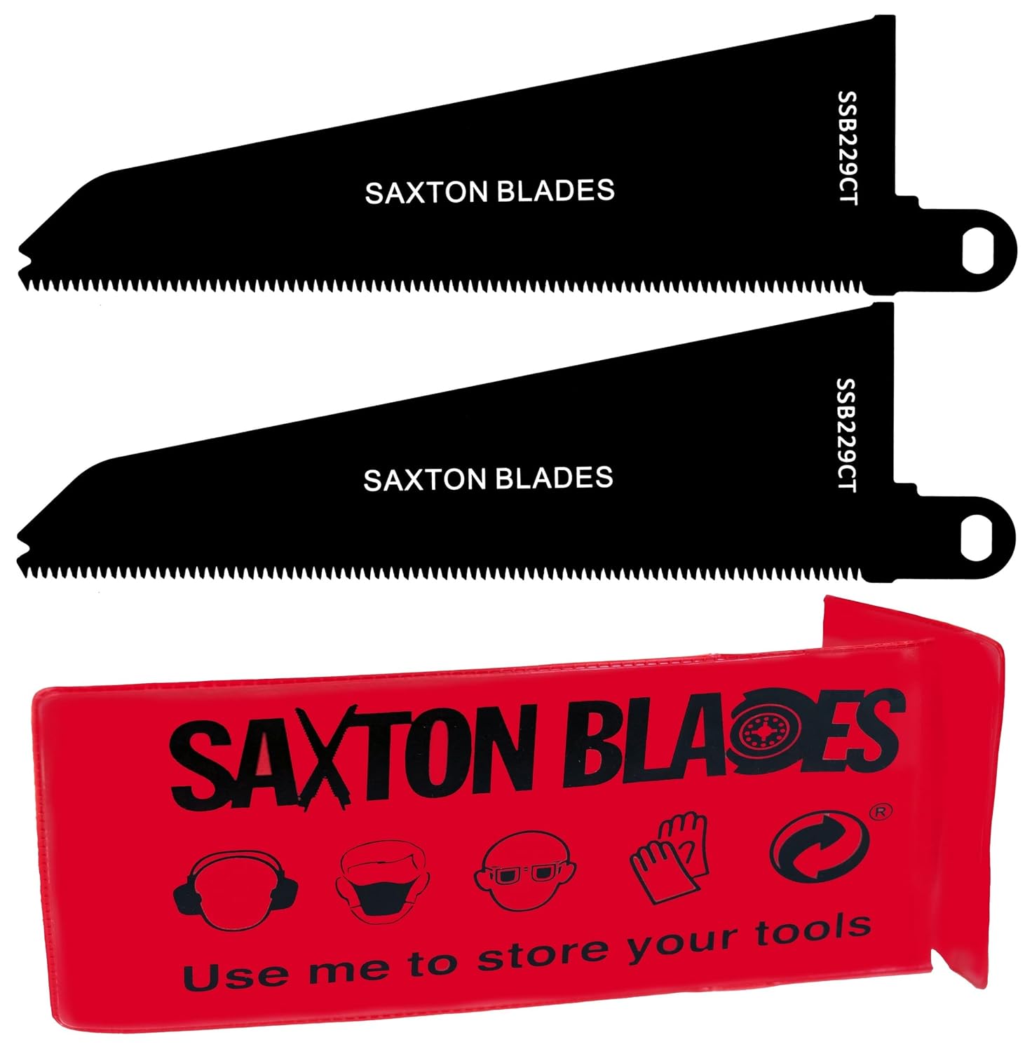 Saxton SSB229CT Wood & Plastic Blade Compatible with Black and Decker Piranha Scorpion Saws Pack of 2