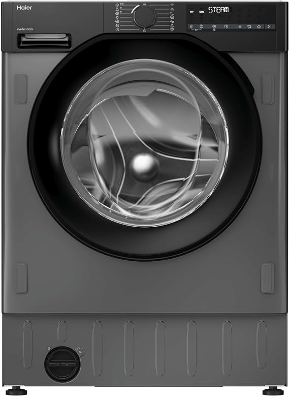 Haier Series 6 Integrated Washer Dryer, 9+6kg, Graphite & Black, A Class [Energy Class D]
