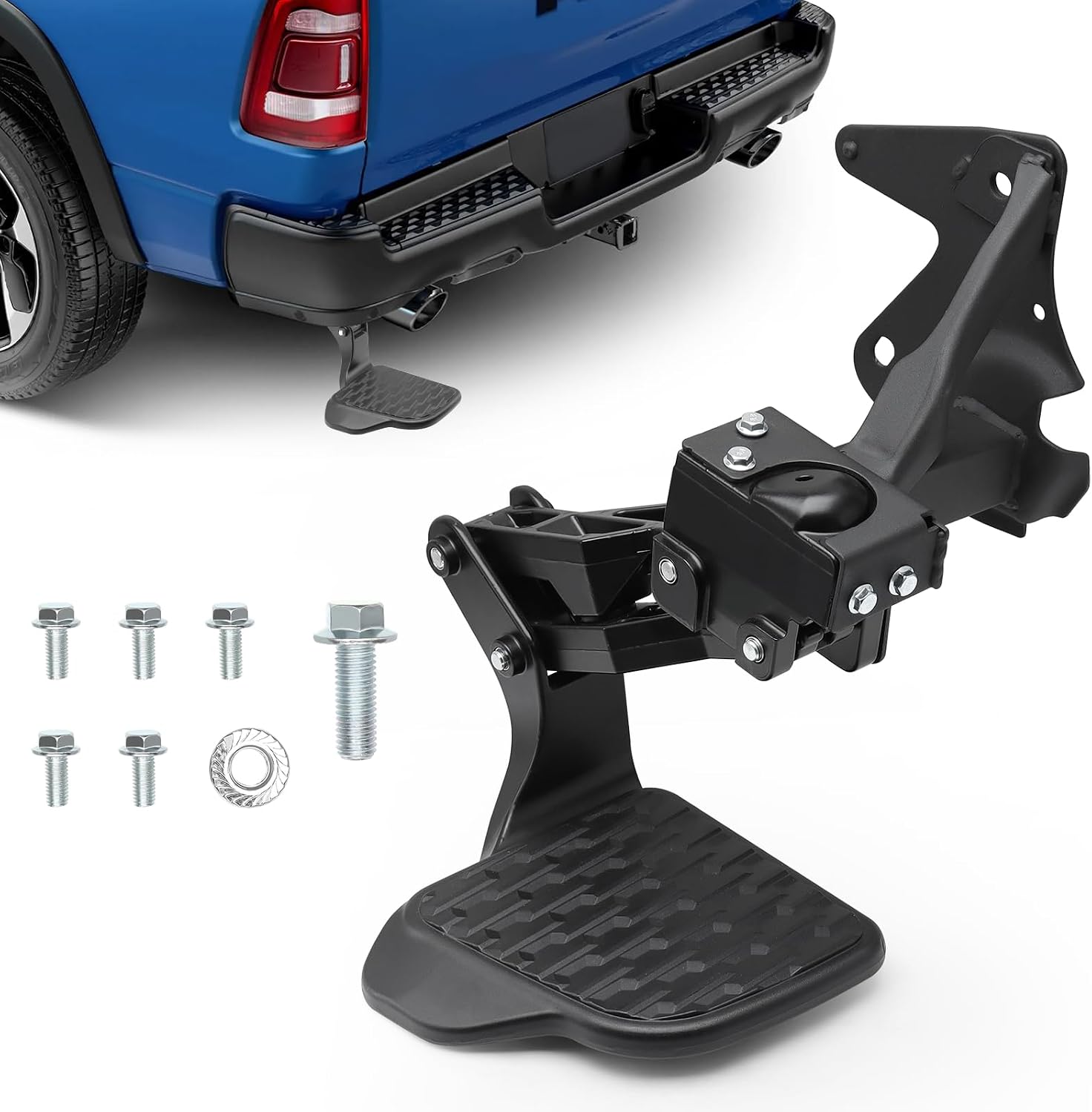 Rear Bed Step,Retractable Bumper Tailgate Step for Dodge Ram 1500 2024 2025 2026 Truck Rear Bedsteps,Replaces 82216597AC