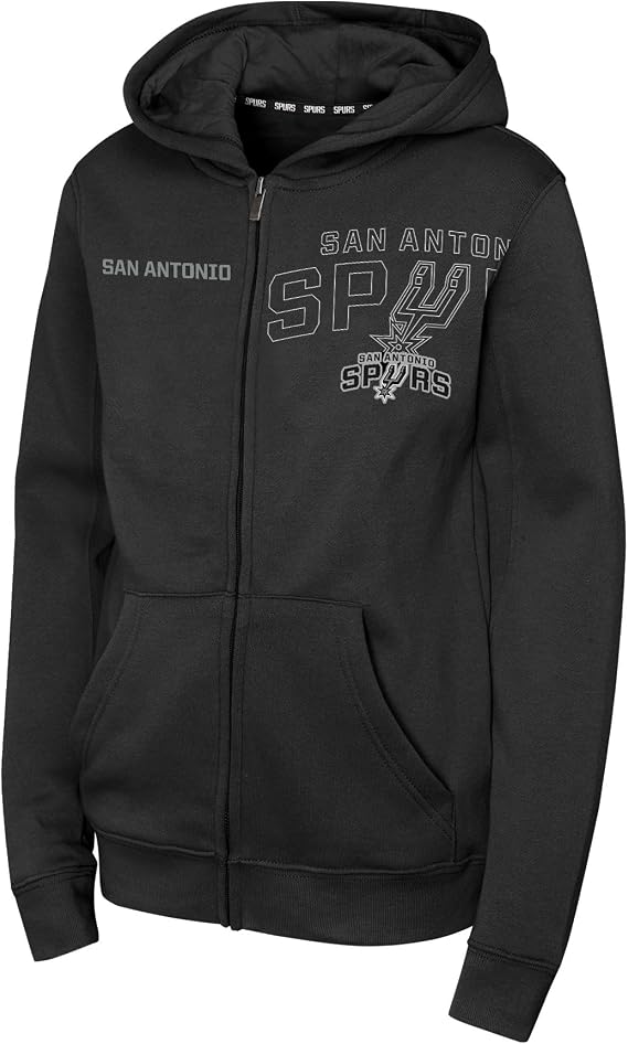 NBA San Antonio Spurs Black Full Zip Hoodie