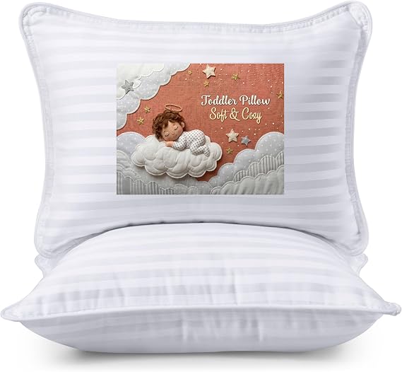 Utopia Bedding Toddler Pillow 2 Pack 40x60 cm White Soft Breathable Age 2+