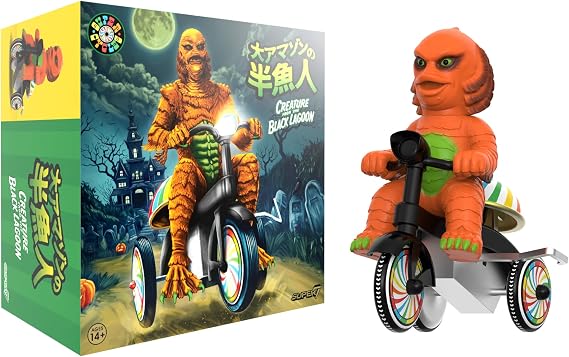 Super7 Universal Monsters Super Cycles - Creature from The Black Lagoon (Orange & Black) Action Figure