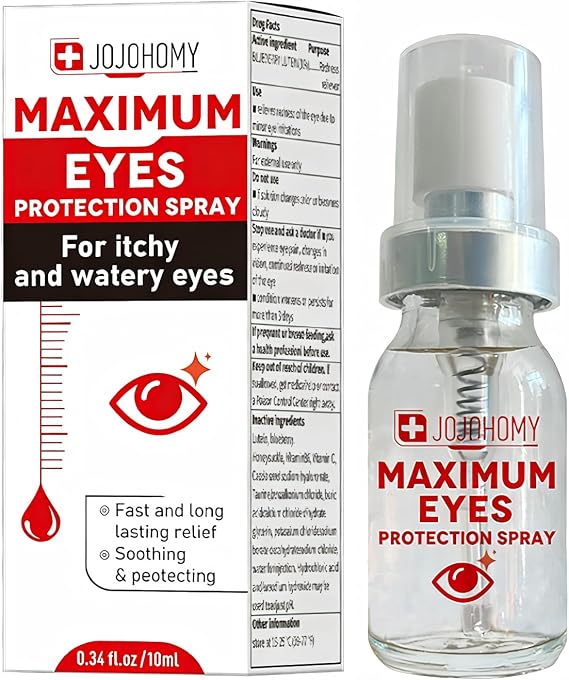 Eye Protection Spray 10ml Dry Eye Relief Spray, Artificial Tears Alternative, Moisturizing Eyedrop Mist for Eye Strain,Itchy, Redness, Blurred Vision, Daily Lubricating (1 Bottle)