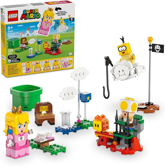 LEGO Super Mario™ İnteraktif LEGO Peach™ ile Maceralar 71441 - 6 Yaş ve Üzeri Çocuklar için Koleksiyonluk Yaratıcı Oyuncak Yapım Seti (208 Parça)