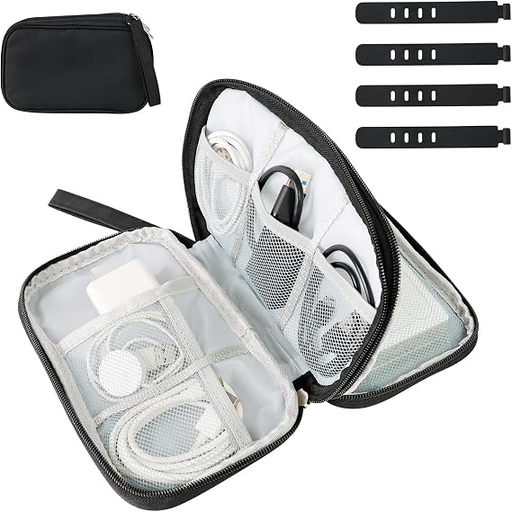 Electronics Accessories Organiser Bag Travel Cable Organiser Bag Black