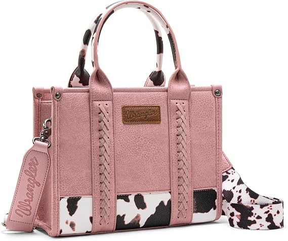 Montana West × Wrangler トートバッグ 女性用 ウエスタンカウプリント 財布 デザイナー トップハンドル ハンドバッグ