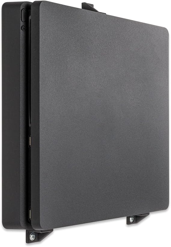 Wall Mount for PlayStation 4 PS4 Slim, Compact Bracket, Black