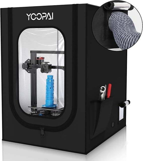 YOOPAI 3D Printer Enclosure, Fireproof Dustproof Tent Constant Temperature Protective Cover For Creality Ender 3/Ender 3 Pro/Ender 3V2/Ender 3S1/Neo/Anycubic Elegoo, 29.5×25.6×21.6"