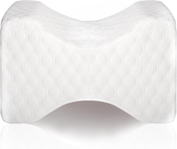 Knee Pillow for Sleeping on Side, Memory Foam & Washable Cover