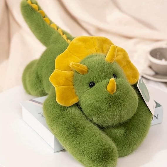 OUKEYI Cute Weighted Plush Animals - Panda Teddy Bear Dinosaur Stuffed Toys, Hugging Pillow for Anxiety Relief & Sleep Support for Kids & Adults 30cm (Dinosaur)