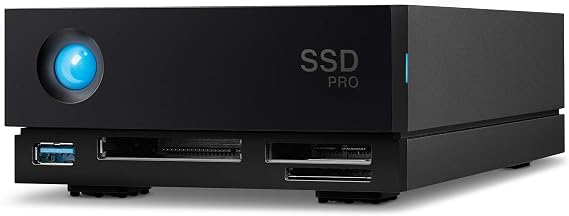 LaCie 1big Dock SSD Pro, 2 TB, harici SSD yuvası, Thunderbolt 3, 2800 MB/sn'ye kadar FireCuda NVMe SSD, Mac ve PC, 5 yıl Rescue Services, 1 ay Adobe All Apps (STHW2000800)