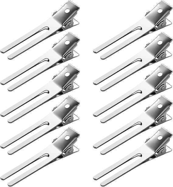 25 PCS Hair Clips for Styling, 4.5CM Silver Alligator Clips Hair