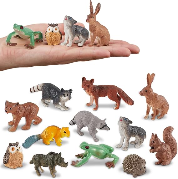 TOEY PLAY Forest Animals Figures Toy Realistic Animal Figures Set Children