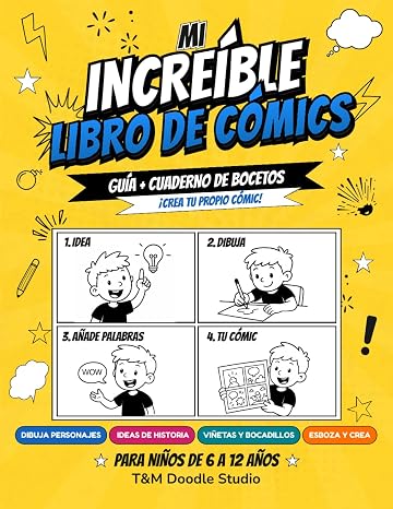 Mi Increíble Libro de Cómics: Crea Cómics y Superhéroes | Cuaderno de Viñetas y Actividades Creativas para Niños de 6 a 12 Años"