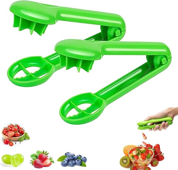 Grape Cutter Tool,2pcs Grape Slicer Handheld,Into 4 Pieces for Vegetable Fruit Salad,Effortless Kitchen Gadget for Salad Snack Prep,Ideal Grapes,Cherry Tomatoes,Strawberries,Blueberries (A)