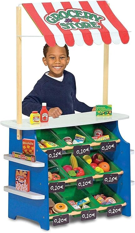 Melissa & Doug ahşap söyleyin ve limonata stand, ters çevrilebilir, tente, 9 Boxen, yazı tahtaları