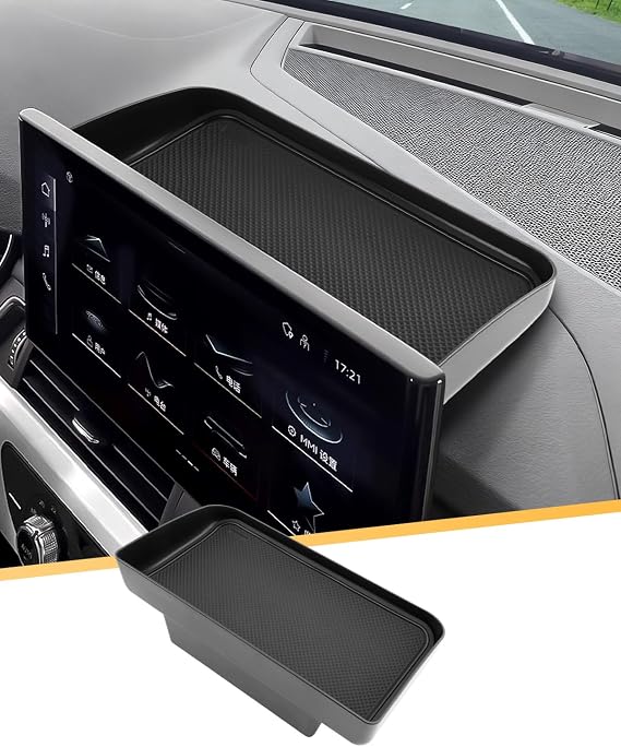 LFOTPP Centre Console Storage Box for Au-di A4 B9 / A5 F5 Q5 FY 2020-2024 2025 Behind the Screen (10.1 Inch) Dash Instrument Panel Shelves Tray, A4 B9 / A5 F5 Stepway Accessories