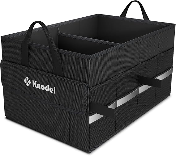 K KNODEL Car Boot Storage Organiser for SUV, Van, Truck (Small, Black)