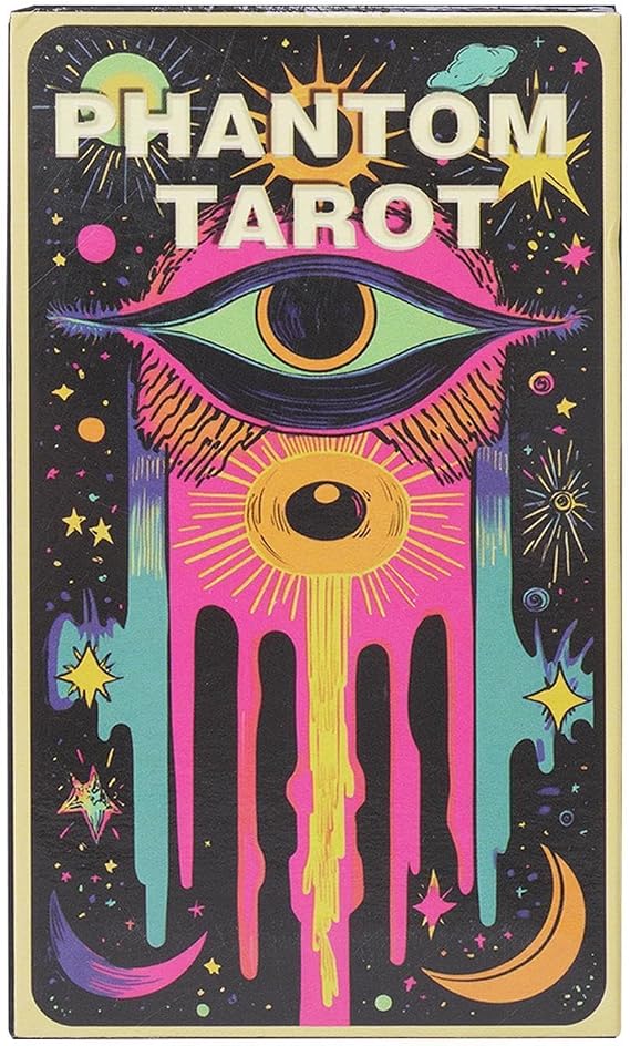 Dark Phantom Tarot Deck - Gothic Inspired Tarot Cards | Complete 78 Card Set With Instruction Manual, Finish, Artistic Illustrations For Divination, And Daily Tarots Use