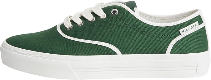 Tommy Hilfiger Men's Th Vulc Cup Long Lace Canvas Fm0fm05874 Low Top