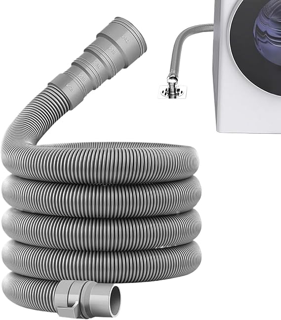 Caravan Waste Pipe Extension, 2/4/6/10m Flexible Waste Pipe PP Universal RV Wastewater Hose Adaptor Kit Sewer Hose Kit Wastewater Hoses System for Motorhome, Camper & Trailer
