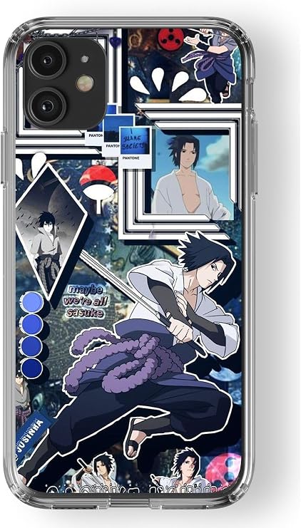 Multitronic Iphone 11 ile Uyumlu Uchiha Sasuke Tasarım Baskılı Şeffaf Kılıf
