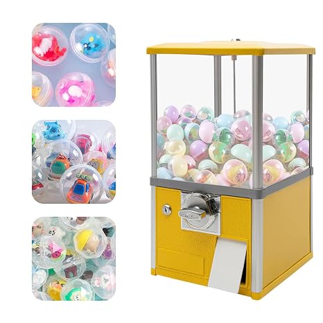 Automatic Capsule Vending Machine For Retail Stores, For 4.5-5.5cm For Game Stores,Red,Gachapon Machine(Yellow)