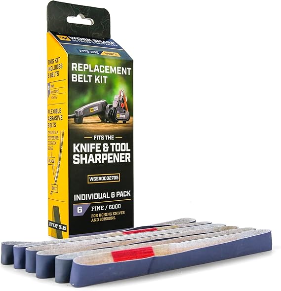 WORK SHARP Fine Belt Kit - WSSA0002705 Knife Sharpener and Tool Belt Kit - Quality Silicon Abrasives for Knife Sharpening Applications