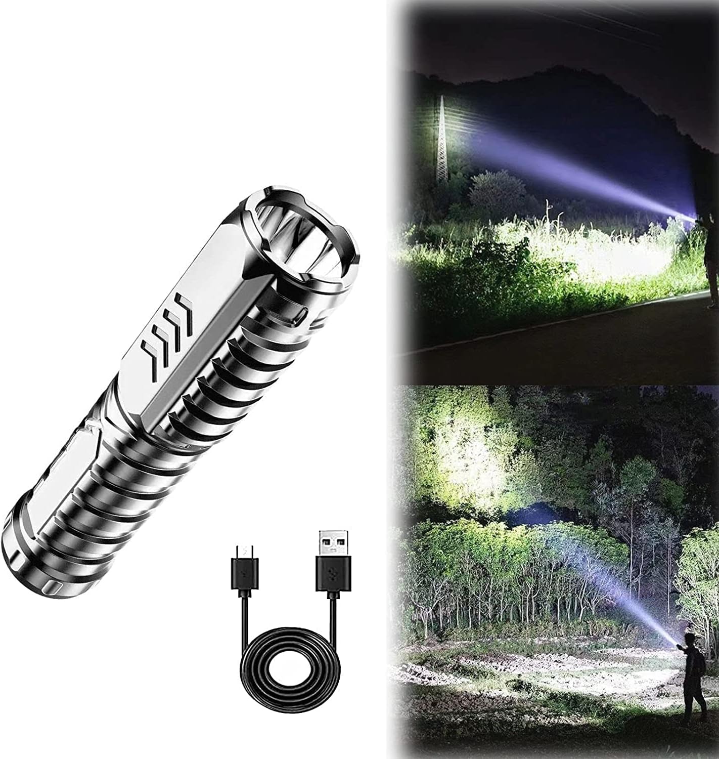Multifunctional Rechargeable Flashlight Special Forces Powerful Light Flashlight Outdoor Waterproof Flashlight Handheld Flashlight for Emergencies and Work