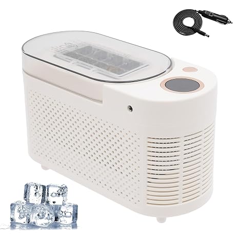 Ice Making Machine, Compact Countertop Ice Maker, Makes 8 Cubes in 15 Minutes, Automatic with Clear Cover, Heat Dissipation, Ideal for Home, Office,