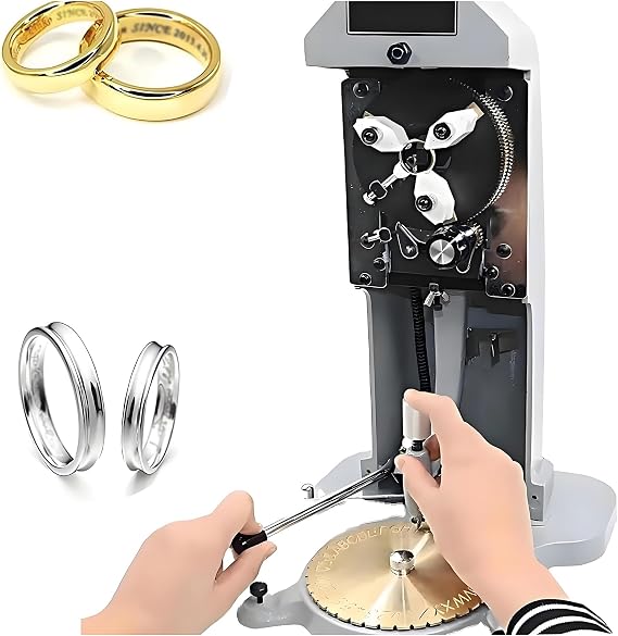 Inside Ring Engraving Machine,Manual Ring Engraving Machine, with Double-Sided Engraved Dial, 1.5-2.0mm Standard Letter Block,Manual Ring Inside Engraver
